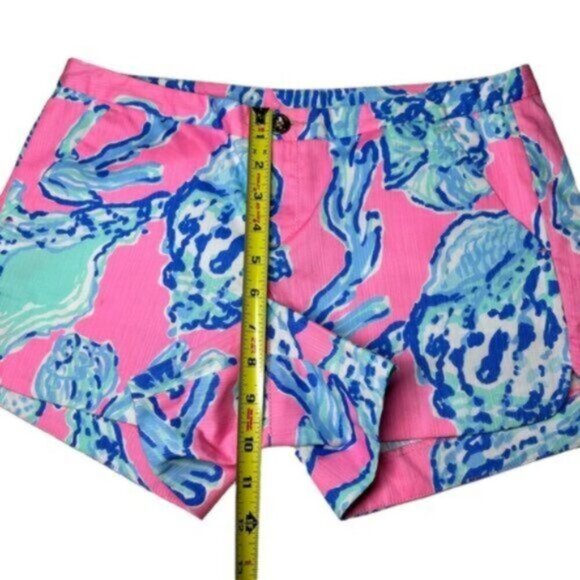 NWT Lilly Pulitzer | Pink & Blue Pout Barefoot Princess Adie Shorts Size 2 - Picture 12 of 12
